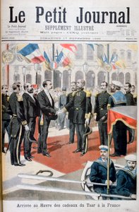 Aankomst in Le Havre van de geschenken van de Tsaar in Frankrijk, 1895
