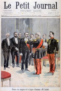 Bekroond met de medaille van het Legioen van Eer door Emile Loubet, Parijs door Fortuné Méaulle