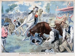 Stierengevecht incident, Arles, Frankrijk, 1898