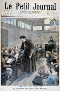 Juffrouw Eugenie Bonnefois, oprichter van een school voor kinderen van kermisarbeiders, 1897 door Fortuné Méaulle
