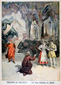 Opvoering van Les Sept Chateaux du Diable, Théâtre du Châtelet, Parijs, 1896 door Fortuné Méaulle