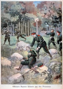 Russische officier gewond door de Pruisen, Russische grens, 1898 door Fortuné Méaulle