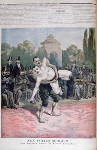 De broers Ismaillolo worstelen, The Folies Bergère, 1895 door Fortuné Méaulle
