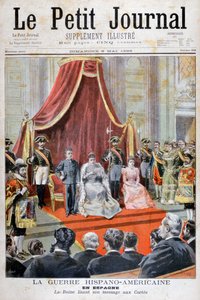 De Spaanse Koningin houdt een toespraak, Spaans-Amerikaanse Oorlog, 1898 door Fortuné Méaulle