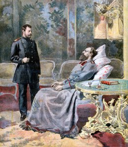 De tsarevitsj Nicolaas en zijn vader tsaar Alexander III van Rusland, 1894 door Fortuné Méaulle