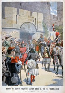 De Intocht van Graaf Raymond Roger in Carcassonne, Frankrijk, 1898 door Fortuné Méaulle