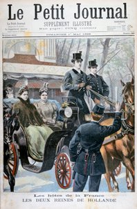 De twee koninginnen van Nederland bezoeken Parijs, Frankrijk, 1898 door Fortuné Méaulle