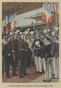 Afscheid van admiraal Edouard Pottier, commandant van de Franse zeestrijdkrachten in China