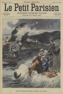 Overstromingen in de Midi-regio van Frankrijk door Fortune Louis Meaulle