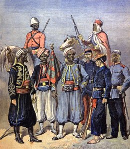 Franse koloniale leger soldaten
