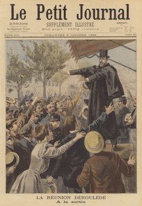 Franse nationalistische politicus Paul Deroulede houdt een toespraak door Fortune Louis Meaulle