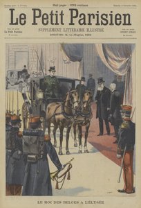 Leopold II, Koning der Belgen, in het Elysee Paleis, Parijs door Fortune Louis Meaulle