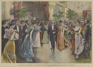 President Loubet van Frankrijk op een bal in het Elysee-paleis, Parijs door Fortune Louis Meaulle