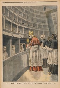 Religieuze bevestiging in de gevangenis van La Petite Roquette, uit Le Petit Journal door Fortune Louis Meaulle