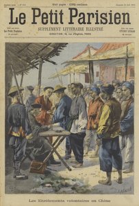De Bokseropstand: inschrijving van vrijwilligers in China