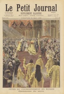 De kroning van tsaar Nicolaas II en tsarina Alexandra van Rusland