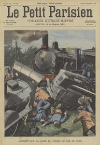 Treincrash op de Chemin du Fer du Nord, Frankrijk door Fortune Louis Meaulle
