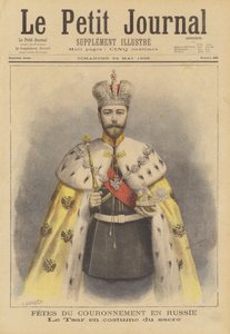 Tsaar Nicolaas II van Rusland in zijn kroningsgewaden