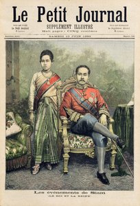 De koning en koningin van Siam, illustratie uit 