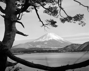 Fuji berg, vanaf het Motosu meer