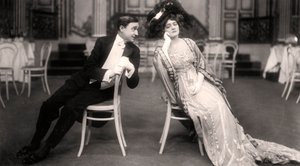 Lily Elsie en Joseph Coyne in De Vrolijke Weduwe, 1907