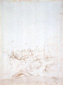 Een Italiaanse Heuvelstad (recto) door Fra Bartolomeo