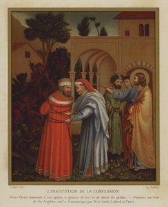 De Instelling van de Biecht door Fra (after) Angelico