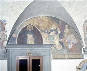 De wonderbaarlijke ontdekking van de sleutel tot de gordel van St. Antoninus, lunet