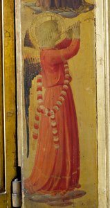 Engel die een trompet speelt (detail) door Fra  Angelico