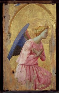 Engel in aanbidding door Fra  Angelico