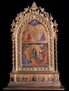 Aankondiging en aanbidding der wijzen door Fra  Angelico
