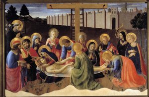 Deploratie of klaagzang over de dode Christus door Fra  Angelico
