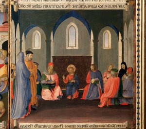 Jezus tussen de dokters (detail) door Fra  Angelico