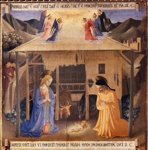 Leven van Christus: de Geboorte, Armadio degli Argenti door Fra  Angelico