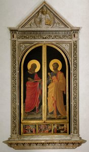 Liniers altaarstuk: St. Petrus en St. Marcus (schilderij op hout)