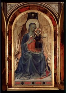 Tabernakel van de Linaioli: Maagd met kind door Fra  Angelico