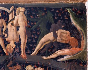 Het laatste oordeel: de hel door Fra  Angelico