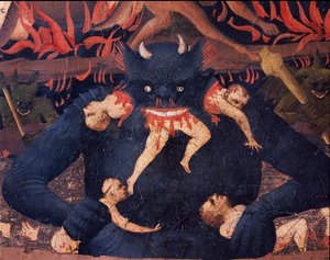 Het laatste oordeel: Hel door Fra  Angelico