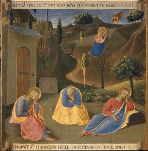 De doodsangst in de tuin van Gethsemane door Fra  Angelico