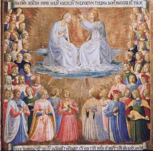 De kroning van de Maagd (detail) door Fra  Angelico