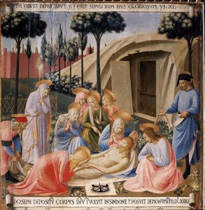 De kruisafneming. Leven van Christus, Armadio degli Argenti door Fra  Angelico