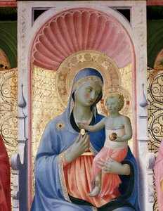 Maagd met kind (detail) door Fra  Angelico