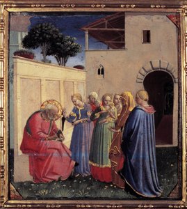Zacharias geeft de naam van Johannes de Doper aan zijn zoon door Fra  Angelico