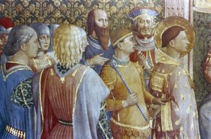 De veroordeling van St. Laurentius door keizer Valerianus door Fra (c.1400 55) Angelico