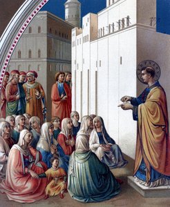 De prediking van St. Stefanus, Verenigd Koninkrijk door Fra (c.1400 55) Angelico