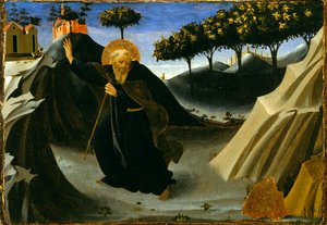 St. Antonius Abt ontwijkt de massa goud, 1430s