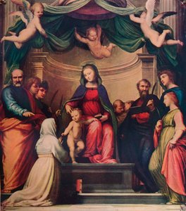 Het mystieke huwelijk van Sint Catharina van Siena, 1511, 1911 door Fra Bartolomeo