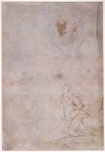 Een knielende engel door Fra Bartolommeo