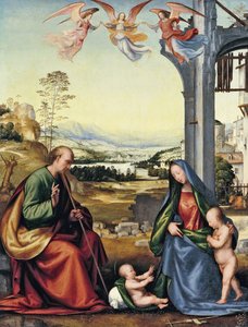 De Heilige Familie met Johannes de Doper