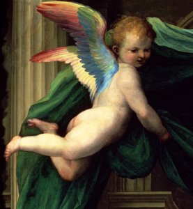 Het Mystieke Huwelijk van St. Catharina van Siena met Heiligen (detail) door Fra Bartolommeo